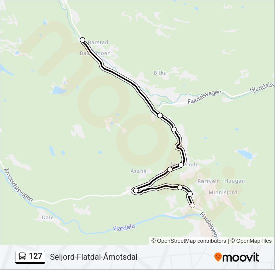 127 Bus Line Map