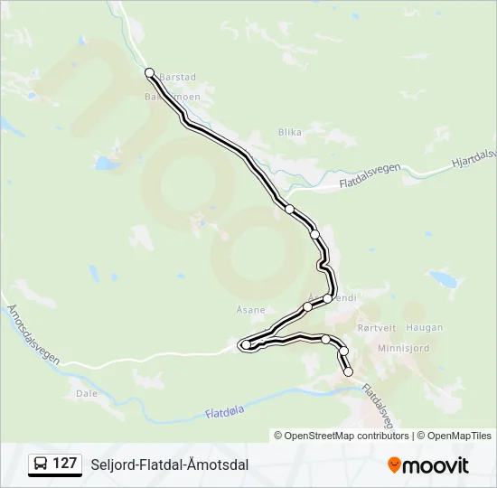 127 Bus Line Map
