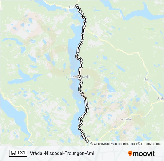 131 Bus Line Map