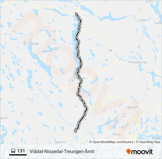 131 Bus Line Map