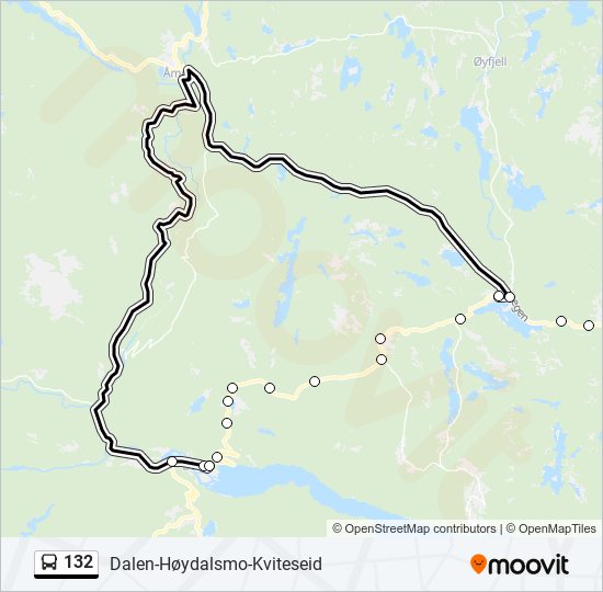 132 bus Line Map