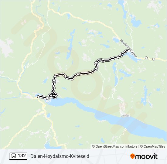 132 bus Line Map