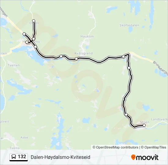 132 Bus Line Map