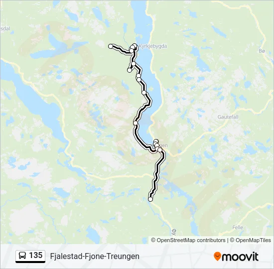 135 Bus Line Map