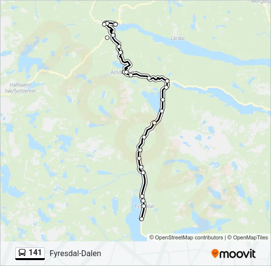 141 Bus Line Map