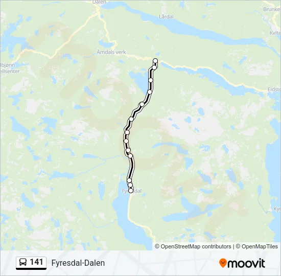 141 Bus Line Map