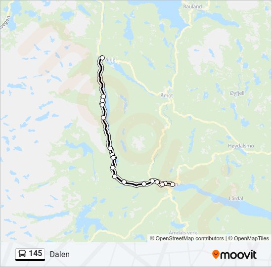 145 Bus Line Map