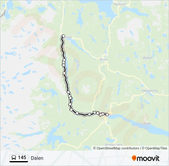 145 Bus Line Map