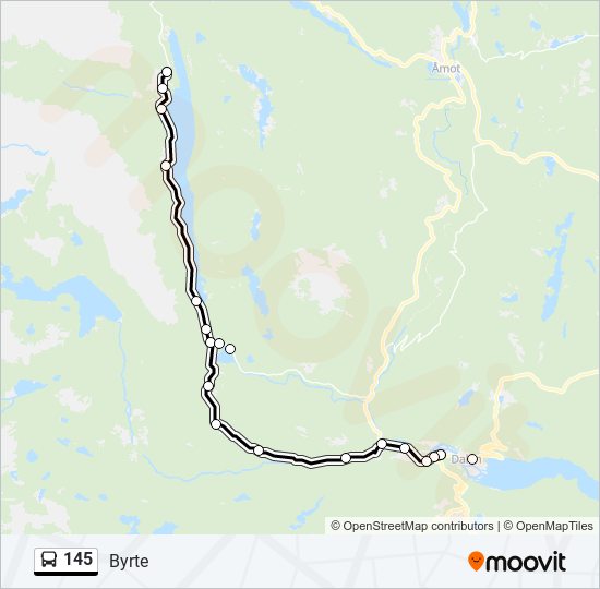 145 bus Line Map