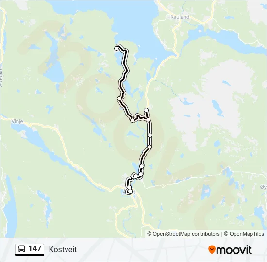 147 Bus Line Map