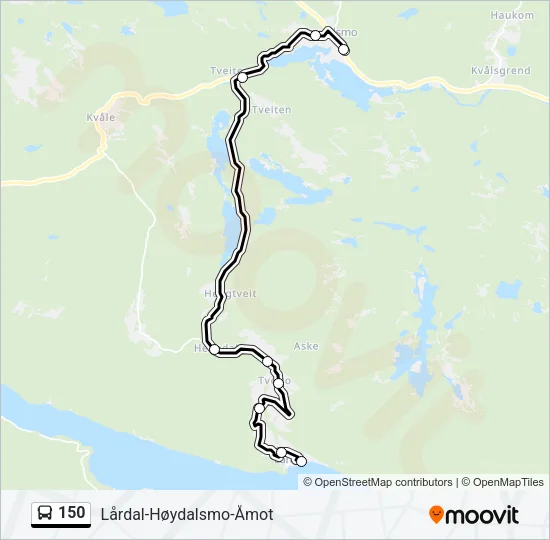 150 Bus Line Map