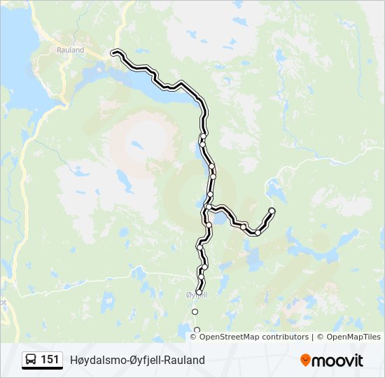 151 bus Line Map