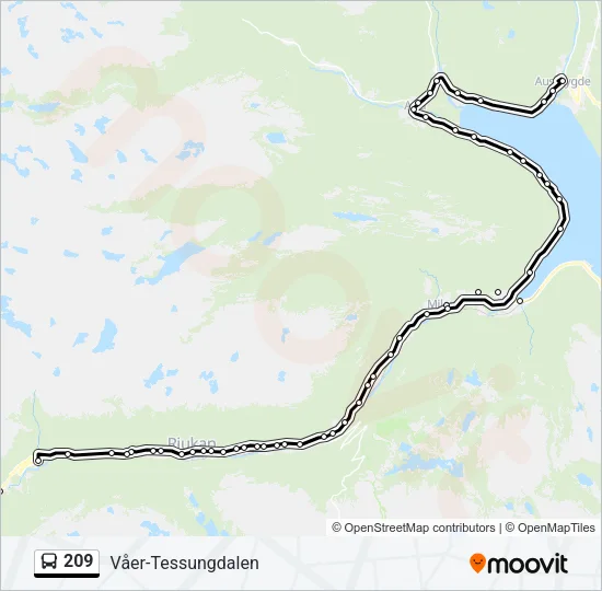 209 Bus Line Map