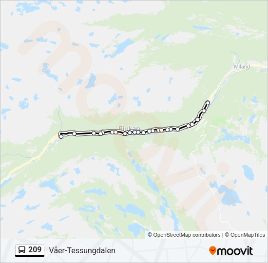 209 Bus Line Map