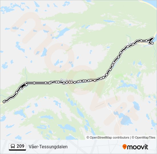 209 Bus Line Map