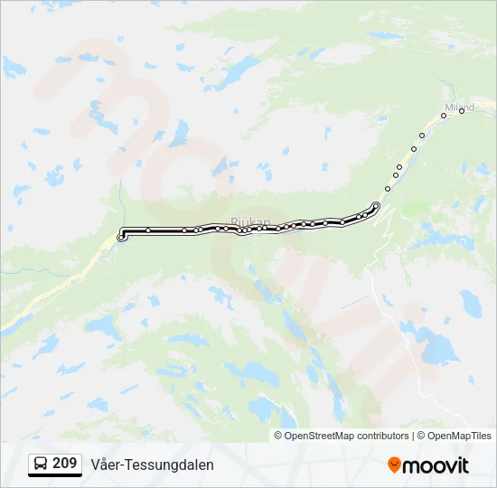 209 Bus Line Map