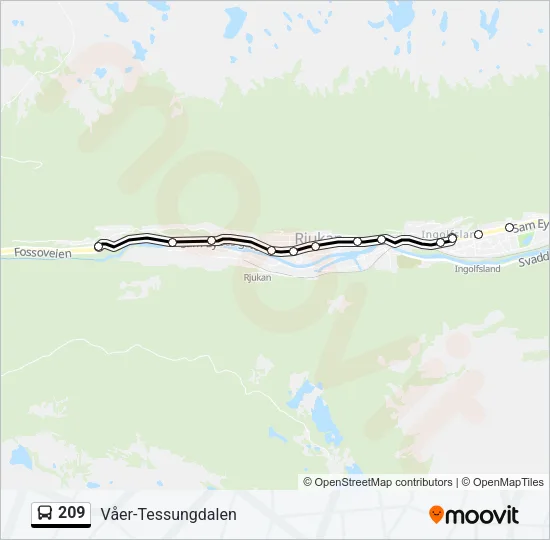 209 Bus Line Map