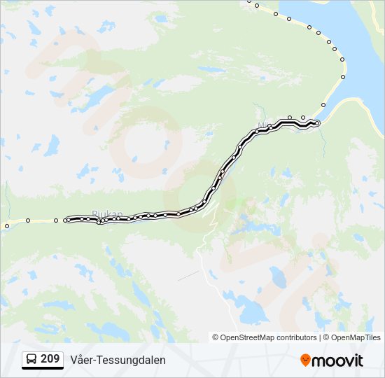 209 Bus Line Map