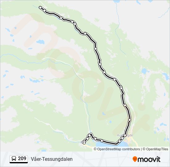 209 bus Line Map