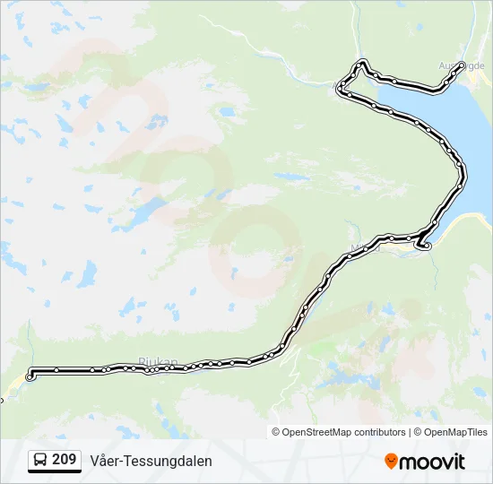 209 Bus Line Map
