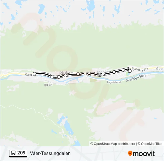 209 Bus Line Map