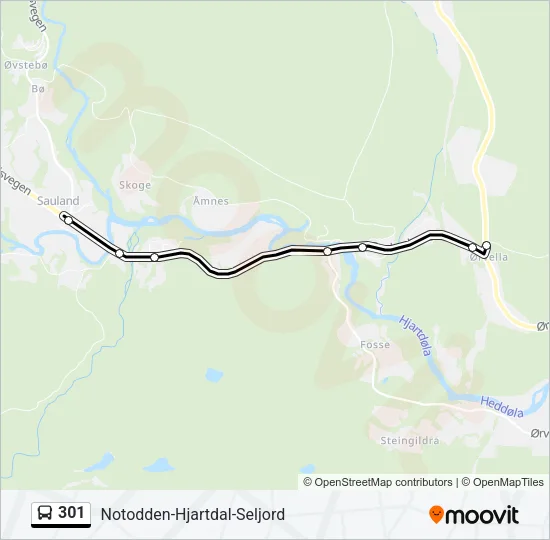 301 Bus Line Map