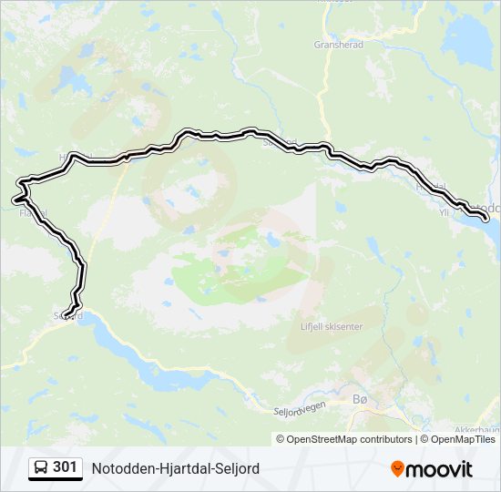 301 Bus Line Map