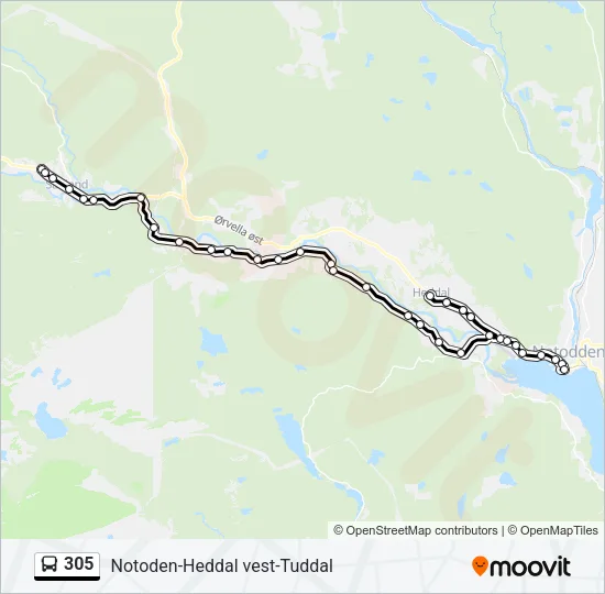 305 Bus Line Map