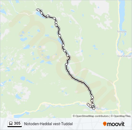 305 Bus Line Map