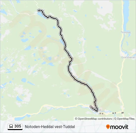 305 Bus Line Map