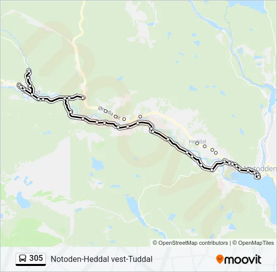 305 Bus Line Map