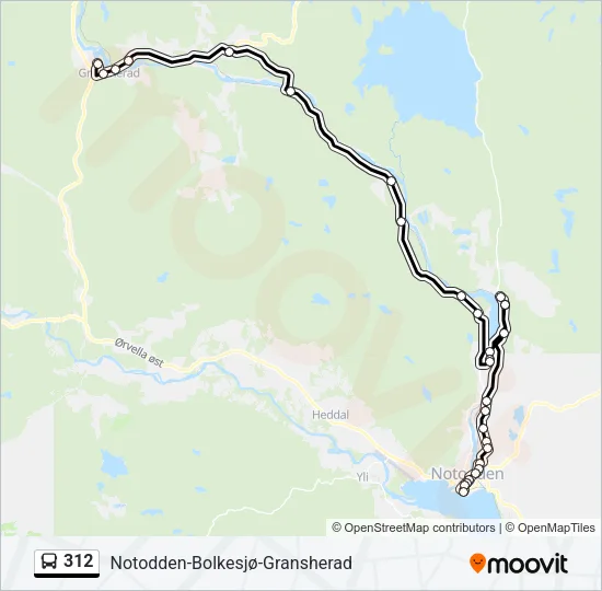 312 Bus Line Map