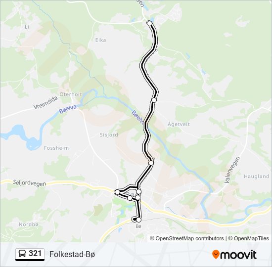 321 bus Line Map