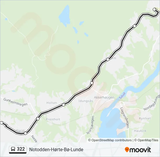 322 Bus Line Map