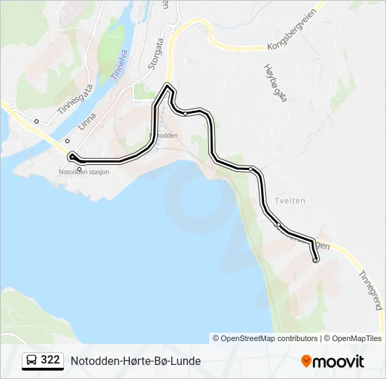 322 Bus Line Map