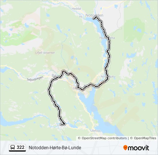 322 bus Line Map