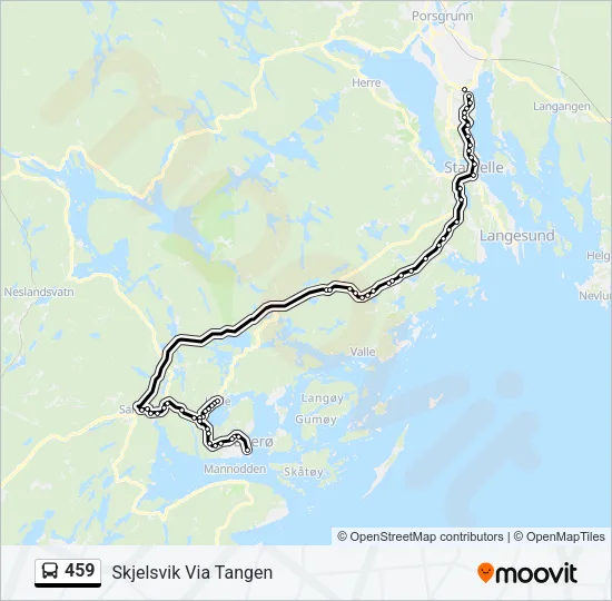 459 Bus Line Map