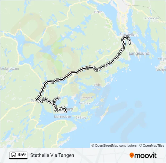 459 Bus Line Map