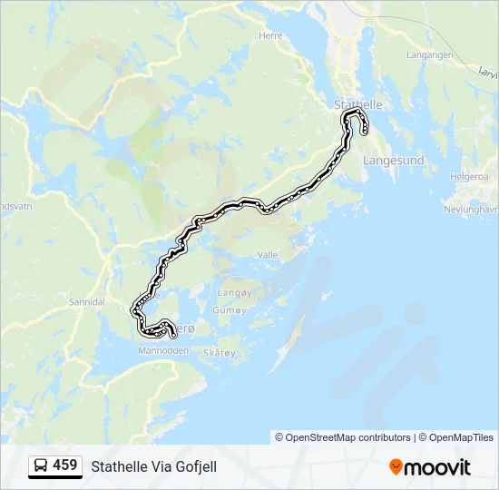 459 Bus Line Map
