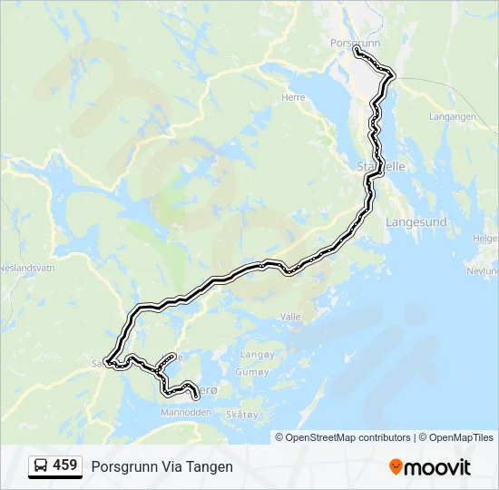 459 Bus Line Map