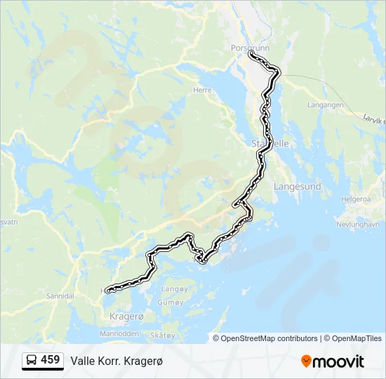 459 Bus Line Map