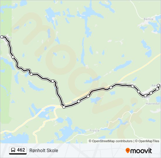 462 bus Line Map