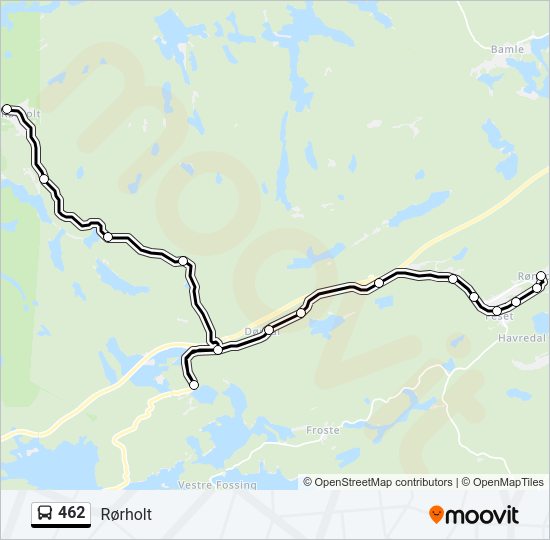 462 bus Line Map