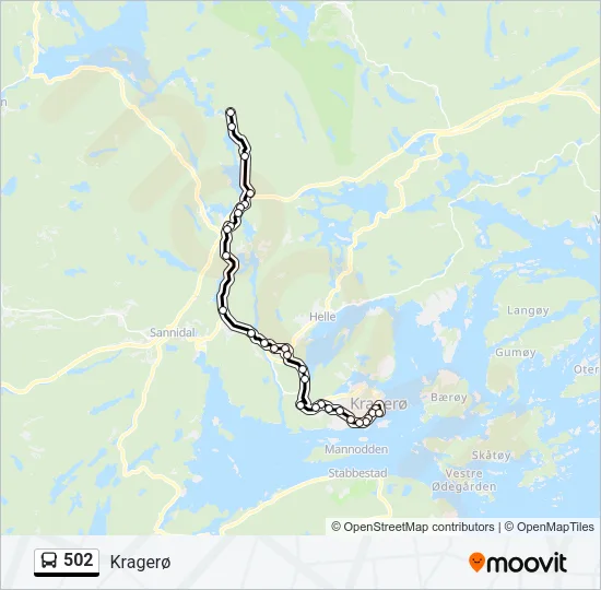 502 Bus Line Map