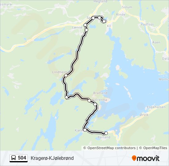 504 bus Line Map