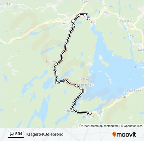 504 Bus Line Map