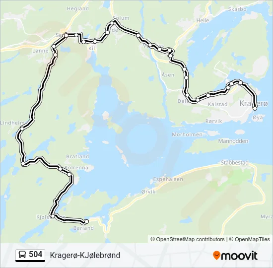 504 Bus Line Map