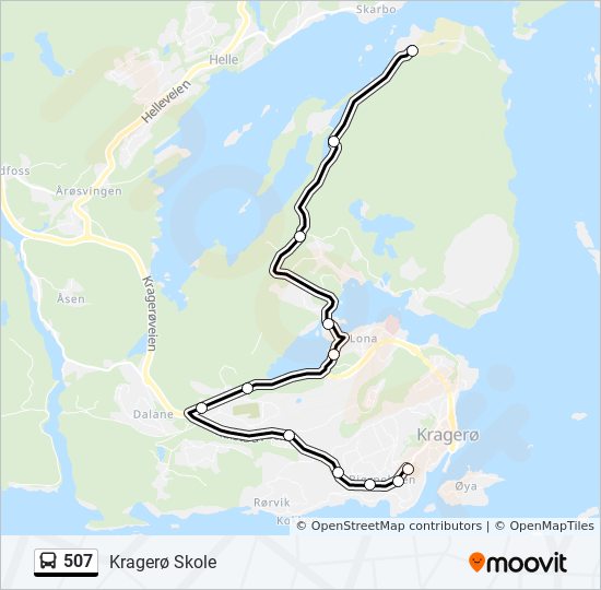 507 bus Line Map