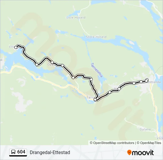 604 Bus Line Map