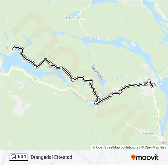 604 Bus Line Map